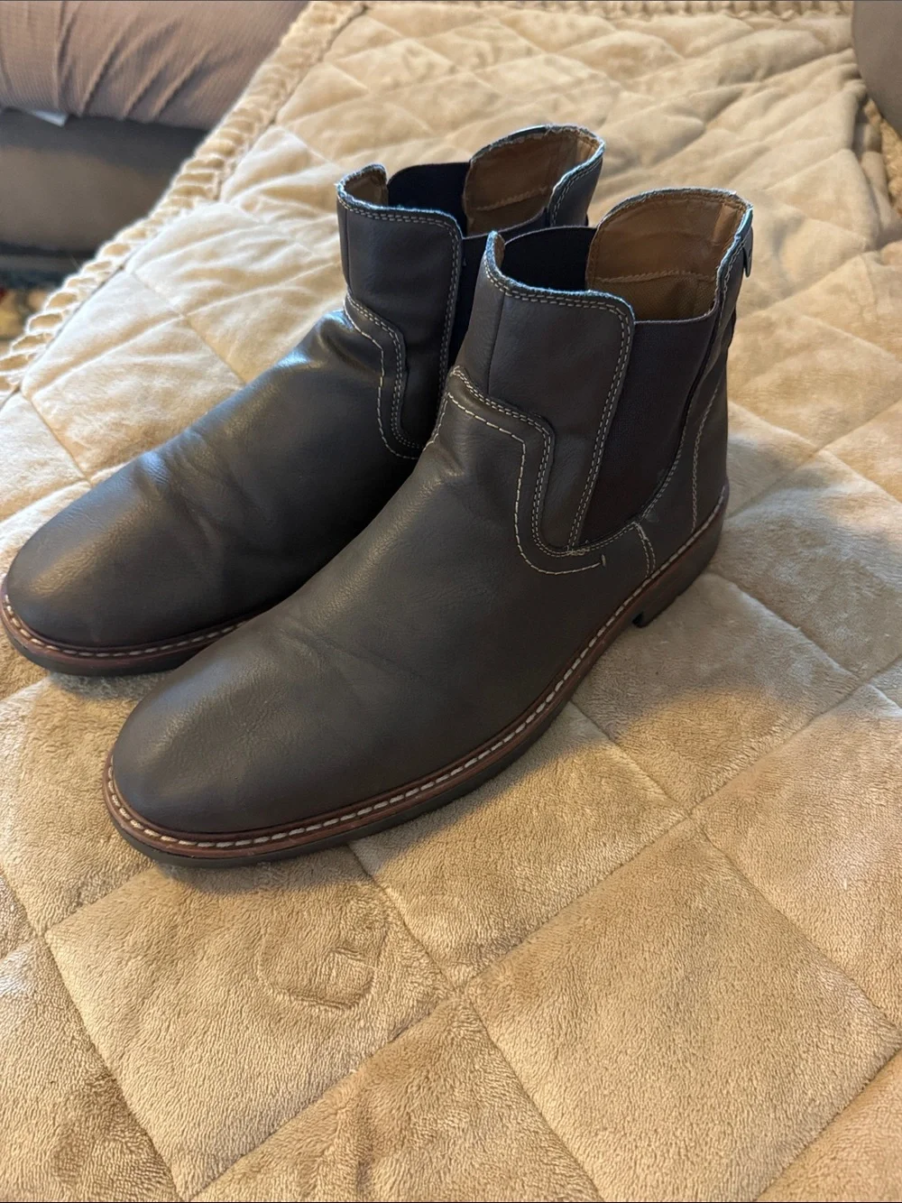 Dockers Men's Ransom Chelsea Brown Faux Leather Chukka Boots